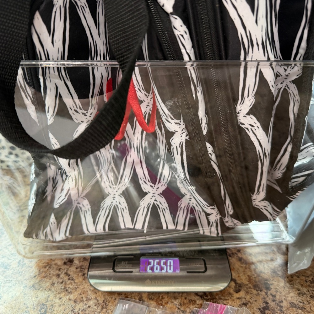 Thirty-One On The Double Chill Thermal Set Insulated Cooler Black White Monogram - Picture 12 of 12